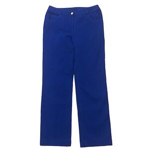 St. John straight leg cobalt blue jeans size 4